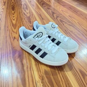 Adidas Suede Sneakers in Light Gray and Black